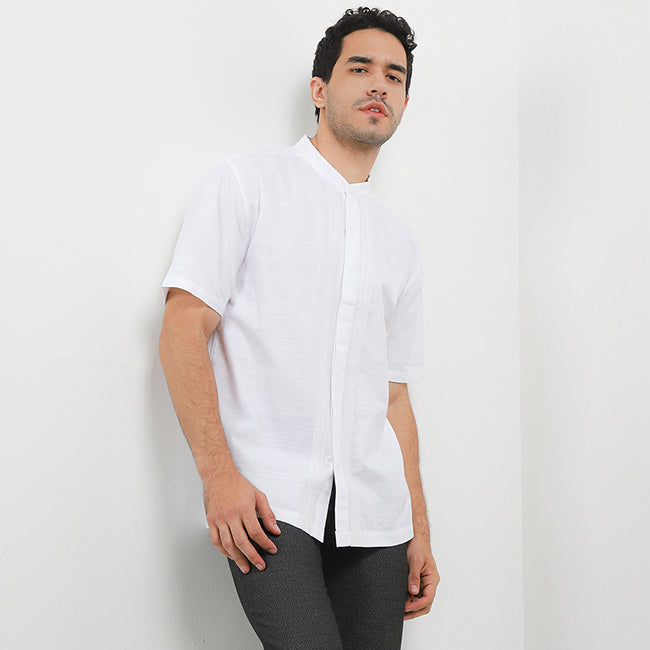 Hush Puppies Pakaian Pria Shirt Dolma In White