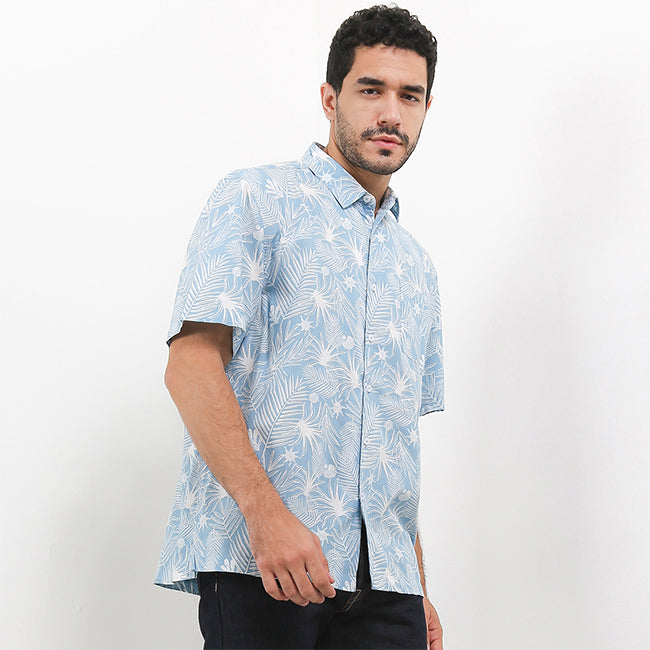Hush Puppies Pakaian Pria Shirt Mayonaise In Blue