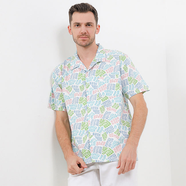 Hush Puppies Pakaian Pria Shirt Grova In White