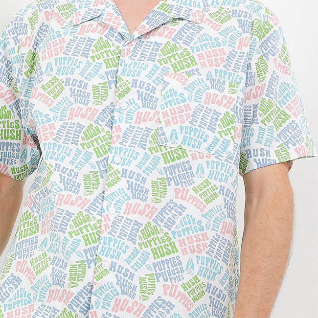 Hush Puppies Pakaian Pria Shirt Grova In White