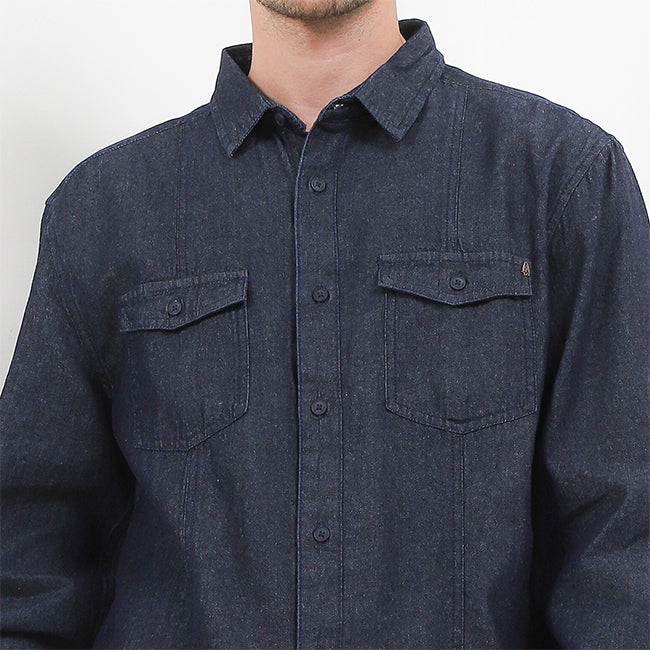 Hush Puppies Pakaian Pria Shirt Windermalt In Dark Blue