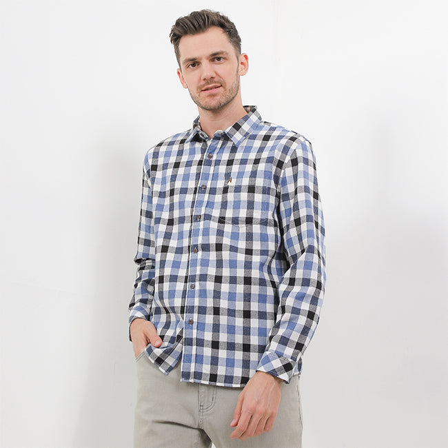 Hush Puppies Pakaian Pria Shirt Mayday In Light Blue