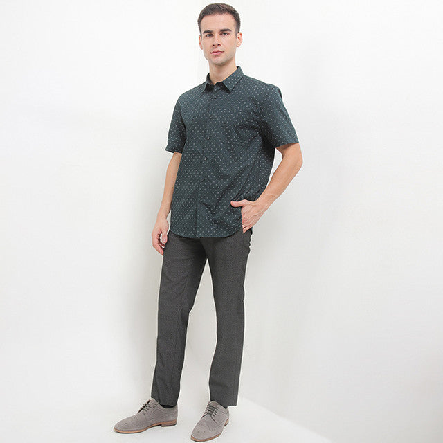 Hush Puppies Pakaian Pria Shirt Bsc Prince In Dark Green