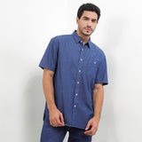 Hush Puppies Pakaian Pria Shirt Drury In Medium Blue