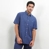Hush Puppies Pakaian Pria Shirt Drury In Medium Blue