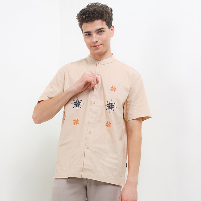 Hush Puppies Pakaian Pria Shirt Nc Materio In Beige
