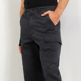 Hush Puppies Pakaian Pria Long Pants 90S Corgi In Dark Gray