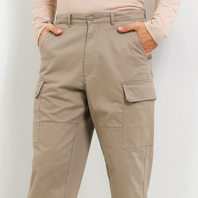 Hush Puppies Pakaian Pria Long Pants 90S Corgi In Khaki