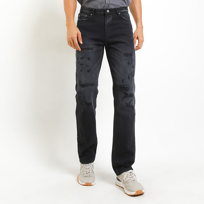 Hush Puppies Pakaian Pria Denim Tail In Black