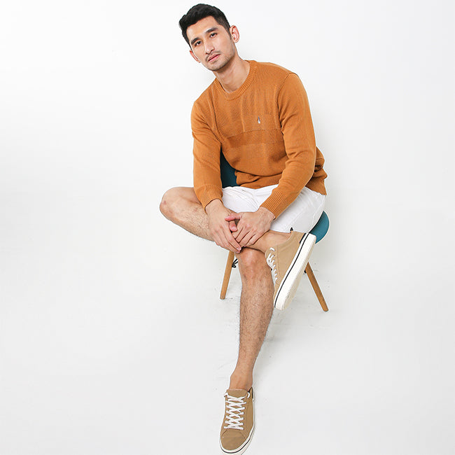 Hush Puppies Pakaian Sweaters Pria Bono In Brown