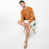 Hush Puppies Pakaian Sweaters Pria Bono In Brown