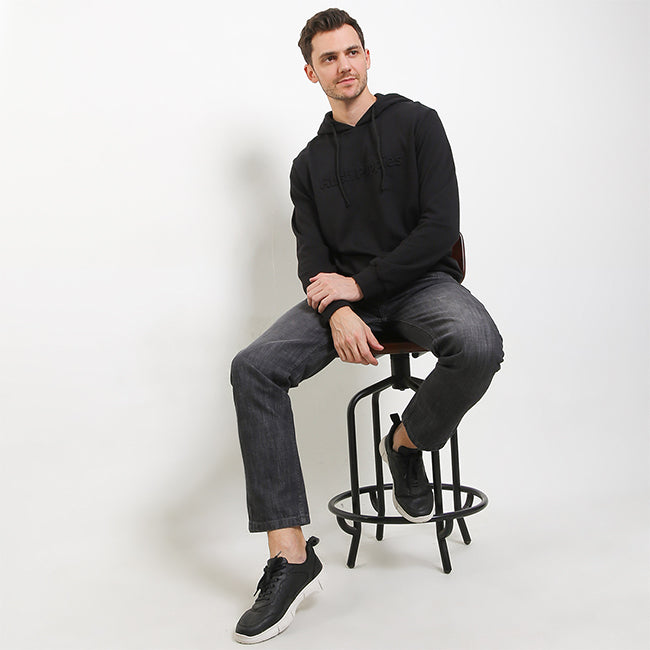 Hush Puppies Pakaian Sweater Pria Munched 4 In Black