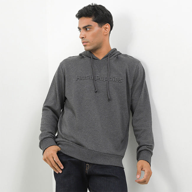 Hush Puppies Pakaian Pria Sweaters Bsc Munched 4 In Dark Gray
