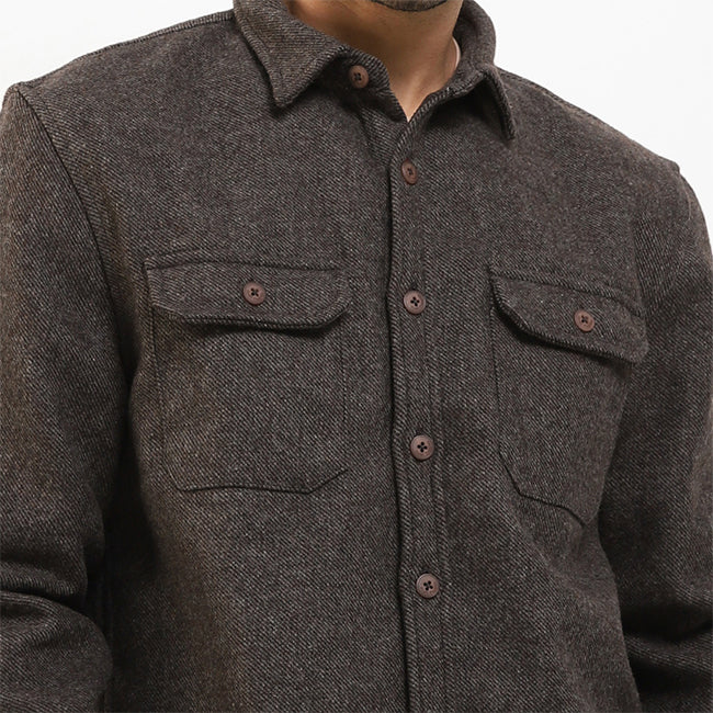 Hush Puppies Apparel Pria Kemeja Drillo In Brown S