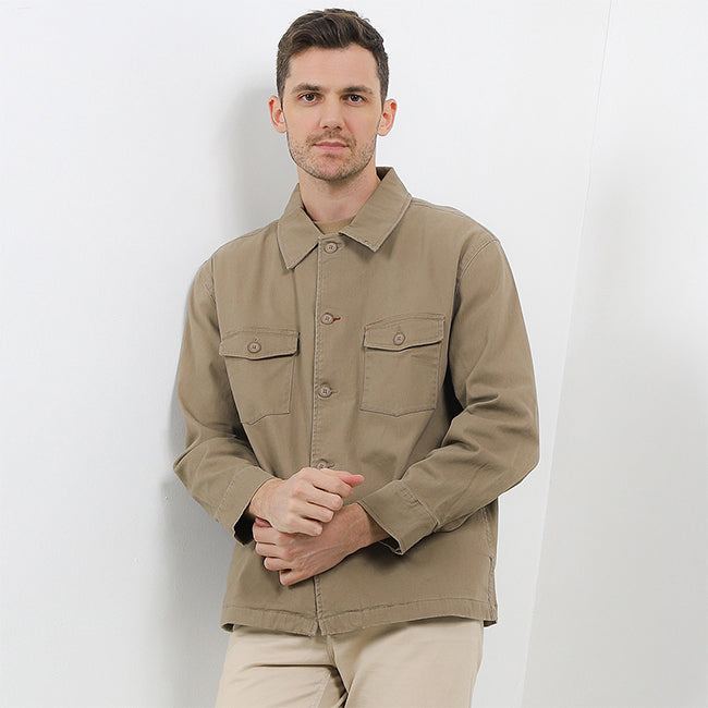 Hush Puppies Pakaian Pria Shirt Cavano In Khaki S