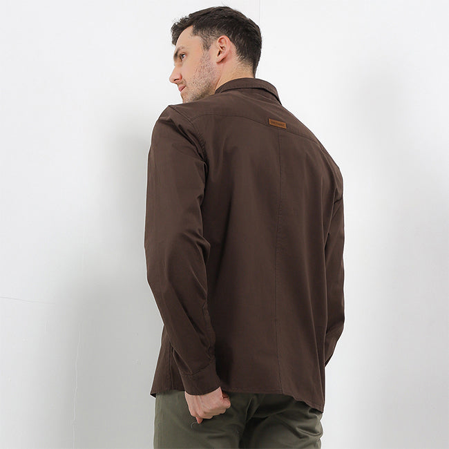 Hush Puppies Pakaian Pria Shirt Tirade In Brown S