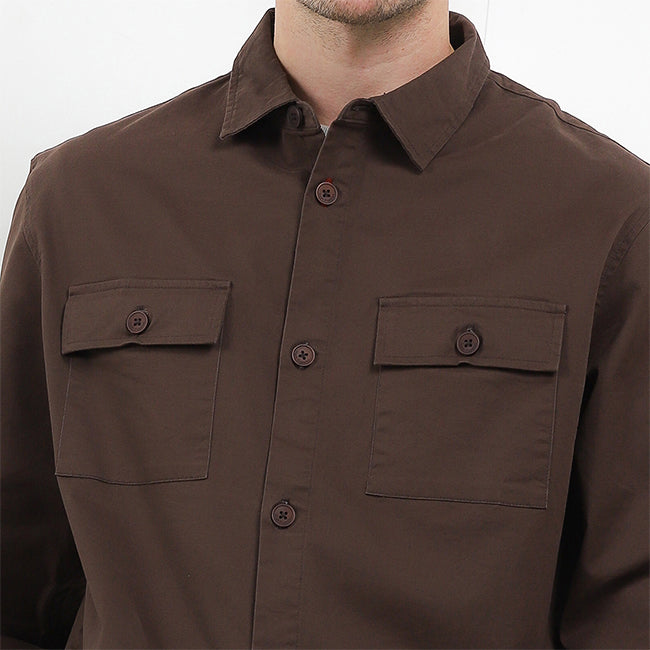 Hush Puppies Pakaian Pria Shirt Tirade In Brown S