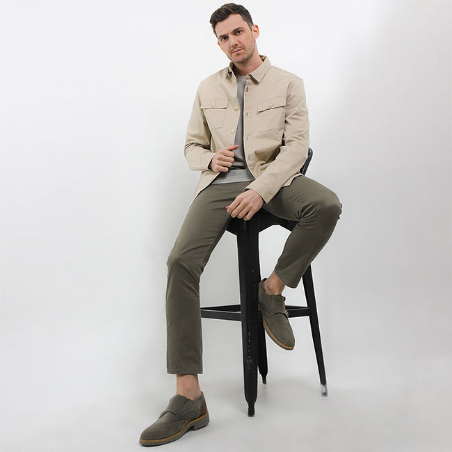 Hush Puppies Pakaian Pria Shirt Tirade In Khaki S