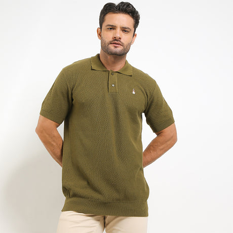 Hush Puppies Pakaian Pria Polo Tutto In Olive