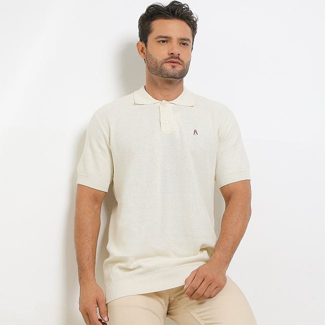 Hush Puppies Pakaian Pria Polo Tutto In Off White