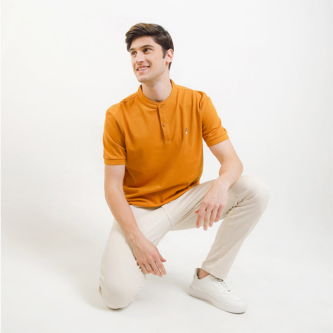 Hush Puppies Pakaian Pria Polo Limoges 3 In Mustard