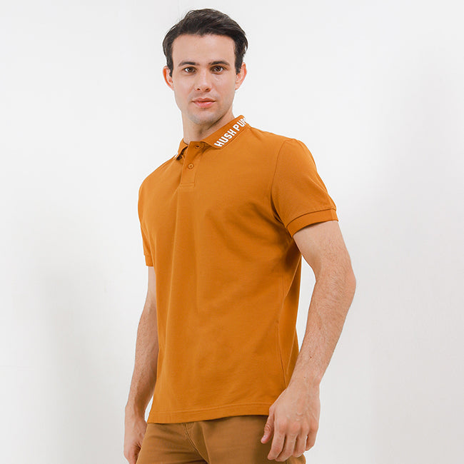 Hush Puppies Pakaian Pria Polo Piko In Mustard