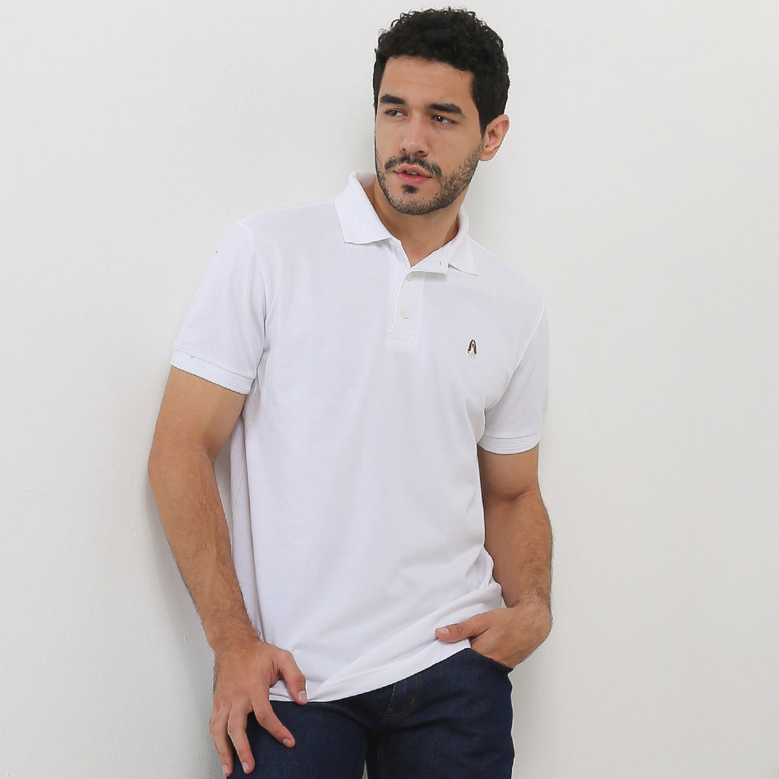 Hush Puppies Pakaian Pria Polo Farro 2 In White