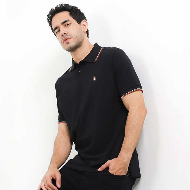 Hush Puppies Pakaian Pria Polo Cord 3 In Black