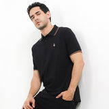 Hush Puppies Pakaian Pria Polo Cord 3 In Black