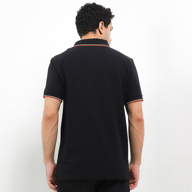 Hush Puppies Pakaian Pria Polo Cord 3 In Black