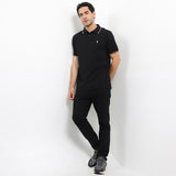Hush Puppies Pakaian Pria Polo Cord 3 In Black