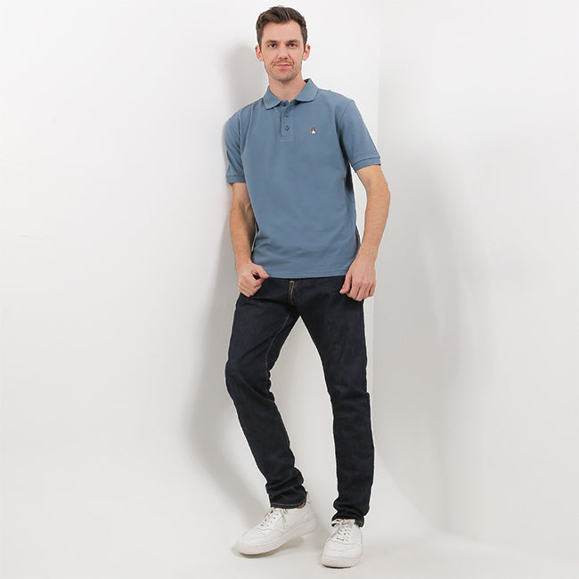 Hush Puppies Pakaian Pria Polo Bsc Tangelo In Medium Blue