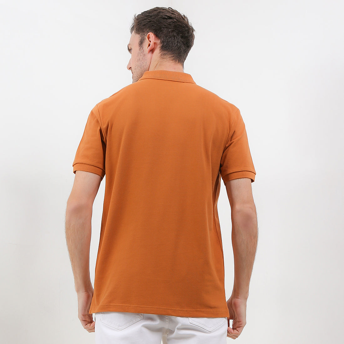 Hush Puppies Pakaian Pria Polo Bsc Tangelo In Mustard