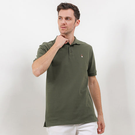 Hush Puppies Pakaian Pria Polo Bsc Tangelo In Olive