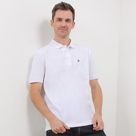 Hush Puppies Pakaian Pria Polo Bsc Tangelo In White