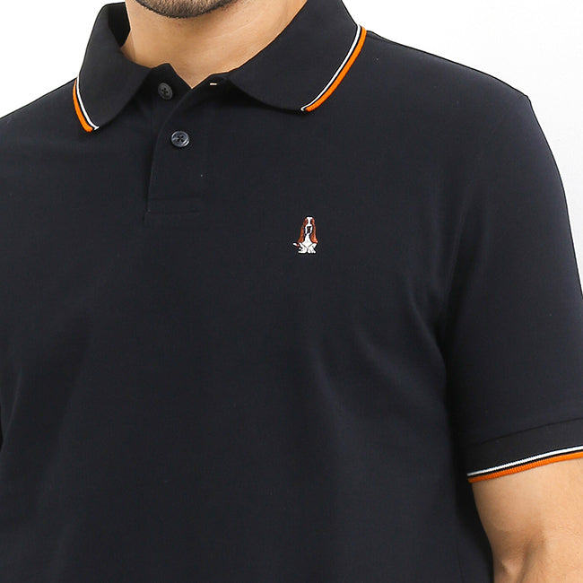 Hush Puppies Pakaian Pria Polo Cord 4 In Black
