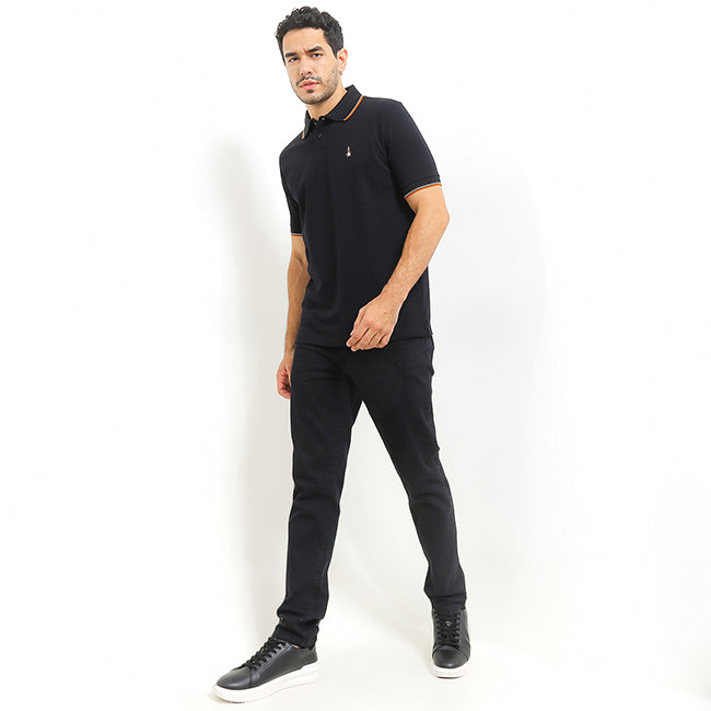 Hush Puppies Pakaian Pria Polo Cord 4 In Black