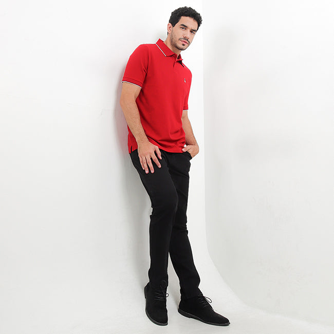 Hush Puppies Pakaian Pria Polo Cord 4 In Red