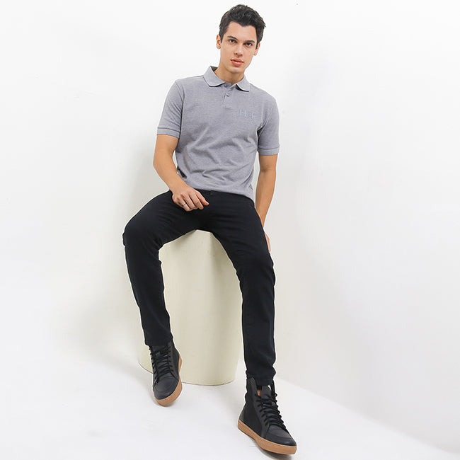 Hush Puppies Pakaian Pria Polo Pinnacle In Gray