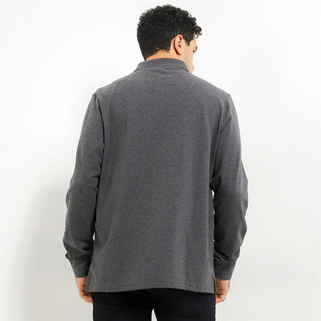 Hush Puppies Pakaian Pria Polo Bsc Omega In Dark Gray