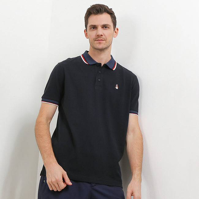 Hush Puppies Pakaian Pria Polo Daumier In Black