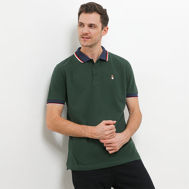Hush Puppies Pakaian Pria Polo Daumier In Dark Green