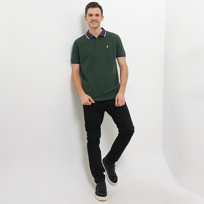 Hush Puppies Pakaian Pria Polo Daumier In Dark Green