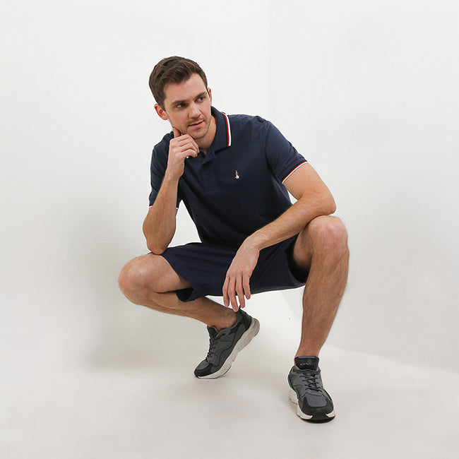 Hush Puppies Pakaian Pria Polo Daumier In Navy