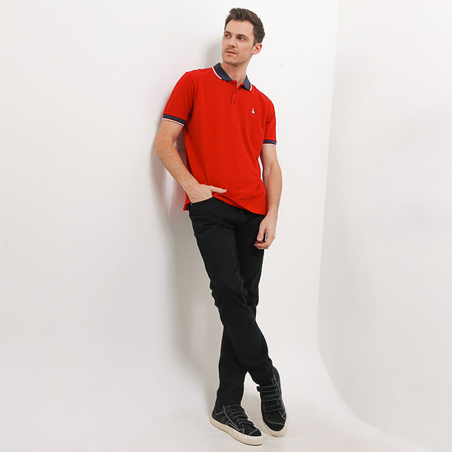 Hush Puppies Pakaian Pria Polo Daumier In Red