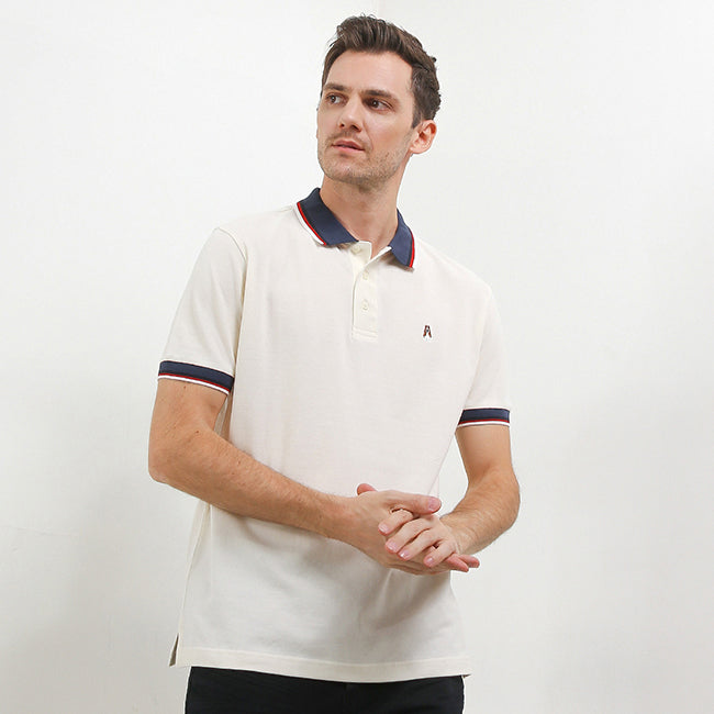 Hush Puppies Pakaian Pria Polo Daumier In White