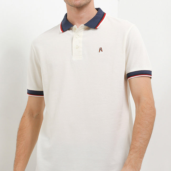 Hush Puppies Pakaian Pria Polo Daumier In White