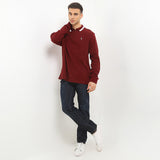 Hush Puppies Pakaian Pria Polo 90S Risotto In Maroon