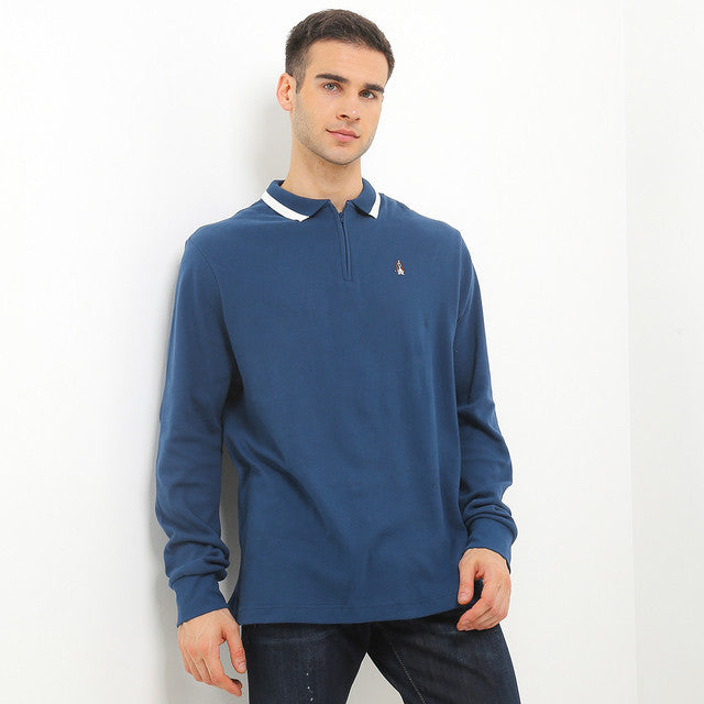 Hush Puppies Pakaian Pria Polo 90S Risotto In Navy