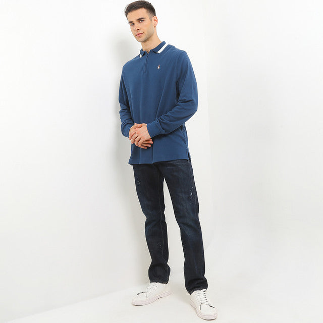 Hush Puppies Pakaian Pria Polo 90S Risotto In Navy